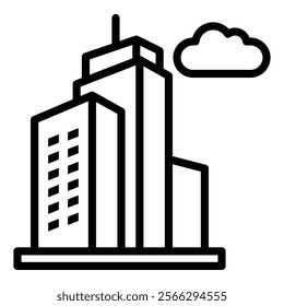 Skyscraper Icon Element For Design