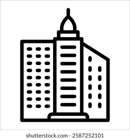 Skyscraper Icon Element For Design