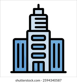 Skyscraper Icon Element For Design
