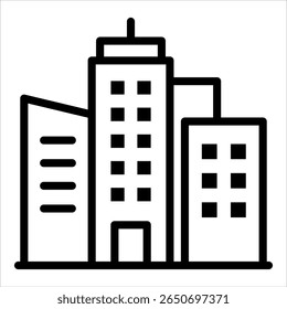 Wolkenkratzer-Symbolelement für Design