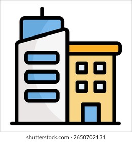 Elemento de icono de rascacielos para diseño