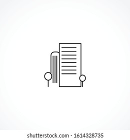 skyscraper icon on white background