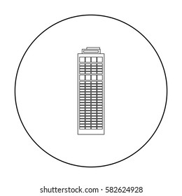 Skyscraper icon outline. Single building icon from the big city infrastructure outline.