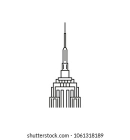 Skyscraper icon. Outline skyscraper vector icon for web design isolated on white background