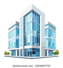 Skyscraper as an icon for posters or logos in business, education or medicine