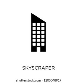 Skyscraper icon. Skyscraper symbol design from Architecture collection. Simple element vector illustration on white background.