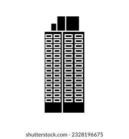 Skyscraper icon vector. Building illustration sign. high-rise building symbol. architecture logo.