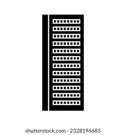 Skyscraper icon vector. Building illustration sign. high-rise building symbol. architecture logo.