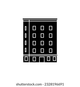 Skyscraper icon vector. Building illustration sign. high-rise building symbol. architecture logo.