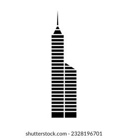 Skyscraper icon vector. Building illustration sign. high-rise building symbol. architecture logo.