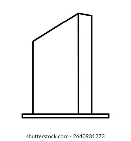 Skyscraper icon vector. Building illustration sign. high-rise building symbol. architecture logo.