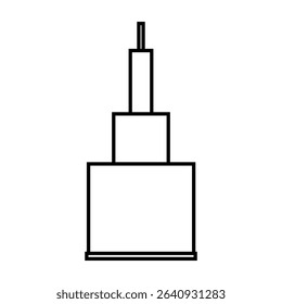 Skyscraper icon vector. Building illustration sign. high-rise building symbol. architecture logo.