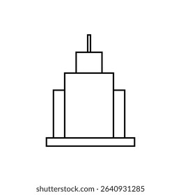 Skyscraper icon vector. Building illustration sign. high-rise building symbol. architecture logo.