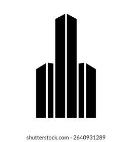 Skyscraper icon vector. Building illustration sign. high-rise building symbol. architecture logo.