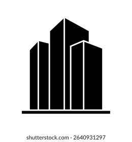 Skyscraper icon vector. Building illustration sign. high-rise building symbol. architecture logo.