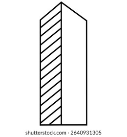 Skyscraper icon vector. Building illustration sign. high-rise building symbol. architecture logo.