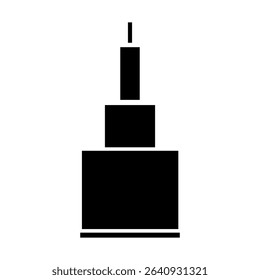Skyscraper icon vector. Building illustration sign. high-rise building symbol. architecture logo.