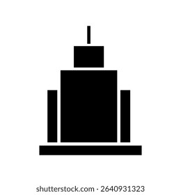 Skyscraper icon vector. Building illustration sign. high-rise building symbol. architecture logo.