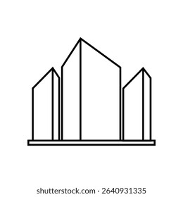 Skyscraper icon vector. Building illustration sign. high-rise building symbol. architecture logo.