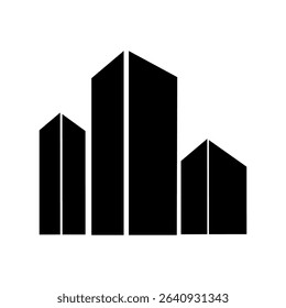 Skyscraper icon vector. Building illustration sign. high-rise building symbol. architecture logo.