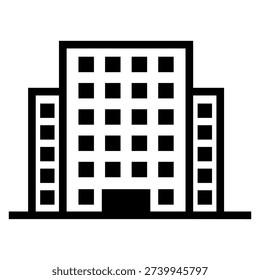 Skyscraper icon vector. Building illustration sign. high rise building symbol. architecture logo.
