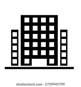 Skyscraper icon vector. Building illustration sign. high rise building symbol. architecture logo.