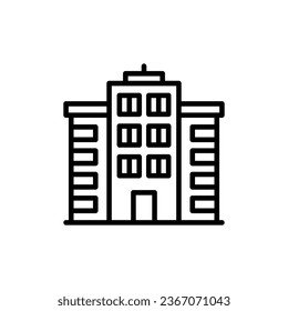 Skyscraper icon in vector. Illustration