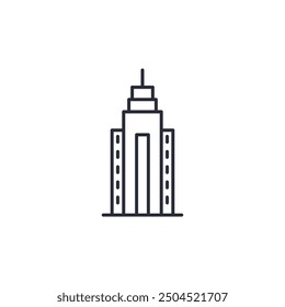 Skyscraper icon vector illustration. Skyscraper symbol isolated on white background