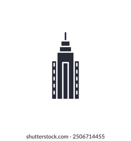 Skyscraper icon vector illustration. Skyscraper symbol isolated on white background