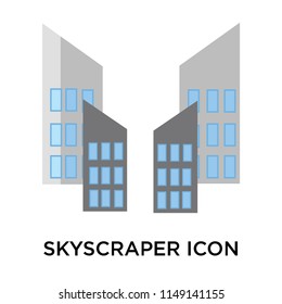 Skyscraper icon vector isolated on white background for your web and mobile app design, Skyscraper logo concept