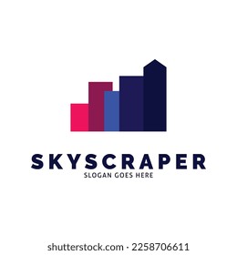Skyscraper Icon Vector Logo Template Illustration Design