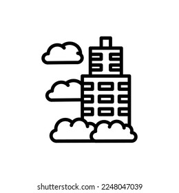 Skyscraper icon in vector. Logotype