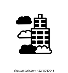 Skyscraper icon in vector. Logotype