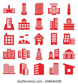 Skyscraper icons set. set of 25 skyscraper filled icons such as building, modern curved building, business center, city landscape