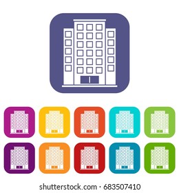 Skyscraper icons set