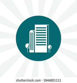 skyscraper isolated simple solid vector icon