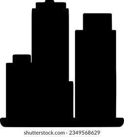 skyscraper isolated vector silhouette icon