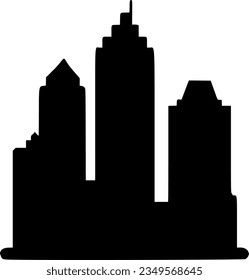 skyscraper isolated vector silhouette icon