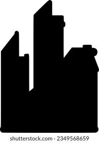 skyscraper isolated vector silhouette icon
