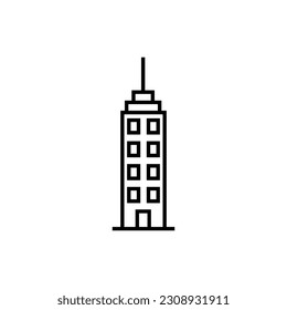 Skyscraper line icon, cooking food logo vector