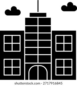 Wolkenkratzer Linie Vektor Icon Design