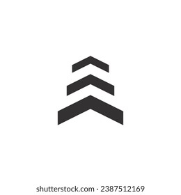 Skyscraper logo from below with blank background