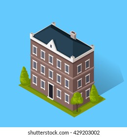 Skyscraper logo building icon. Building and isolated skyscraper, tower and office city architecture, house business building logo, apartment office vector illustration