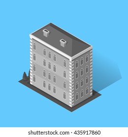 Skyscraper logo building icon. Tower and office city architecture, house business building apartment office vector illustration