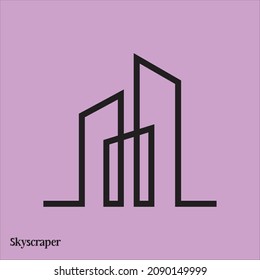 Skyscraper logo design for real estate