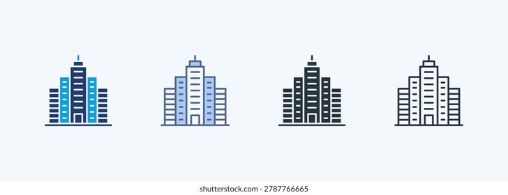 Skyscraper Multiple Style Icon Collection