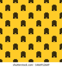 Skyscraper pattern seamless vector repeat geometric yellow for any design