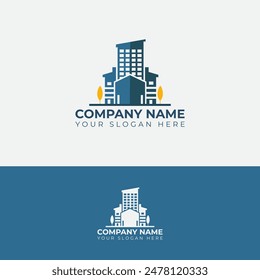 Skyscraper real estate logo property house logo concept Template