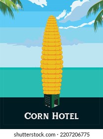 Skyscraper in the shape of a corn.