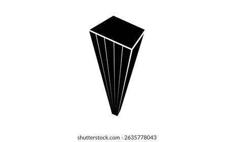 skyscraper symbol, black isolated silhouette